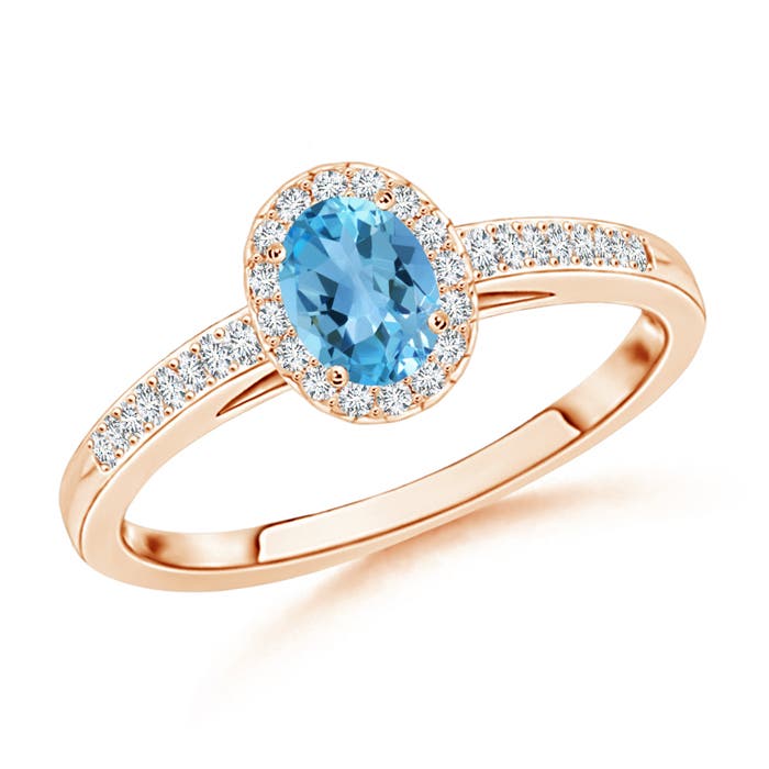 AA - Swiss Blue Topaz / 0.43 CT / 14 KT Rose Gold