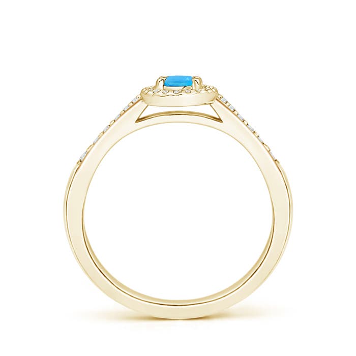 AAA - Swiss Blue Topaz / 0.43 CT / 14 KT Yellow Gold