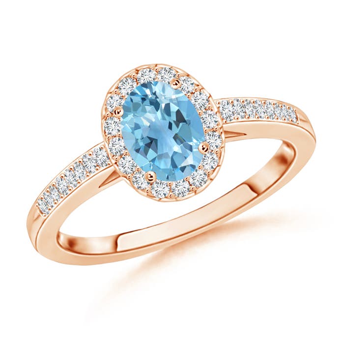 A - Swiss Blue Topaz / 0.75 CT / 14 KT Rose Gold