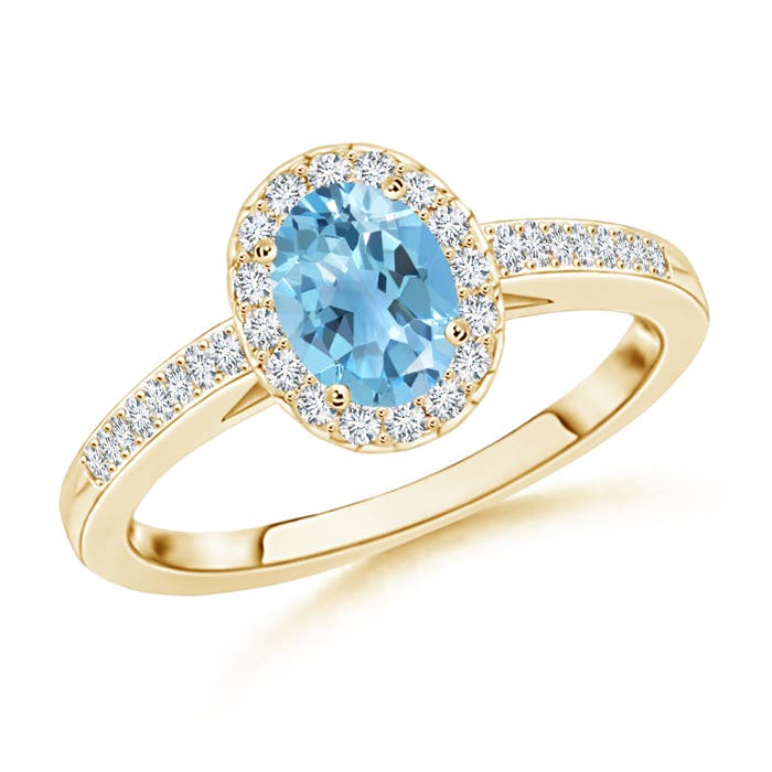 A - Swiss Blue Topaz / 0.75 CT / 14 KT Yellow Gold