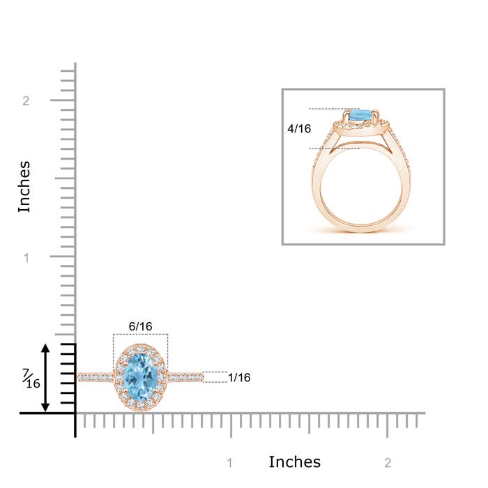 A - Swiss Blue Topaz / 1.21 CT / 14 KT Rose Gold