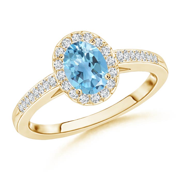 A - Swiss Blue Topaz / 1.21 CT / 14 KT Yellow Gold