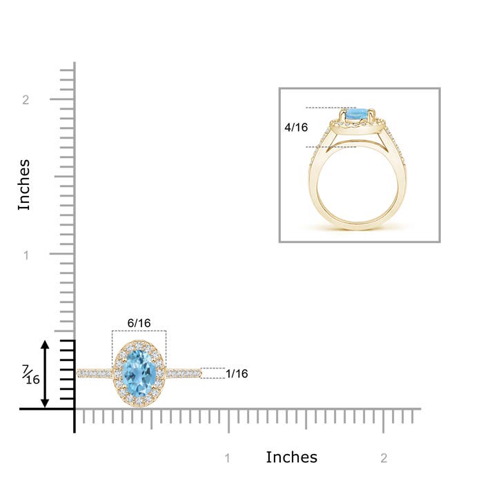 A - Swiss Blue Topaz / 1.21 CT / 14 KT Yellow Gold