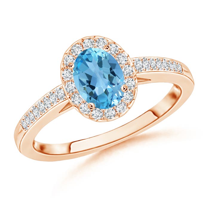 AA - Swiss Blue Topaz / 1.21 CT / 14 KT Rose Gold