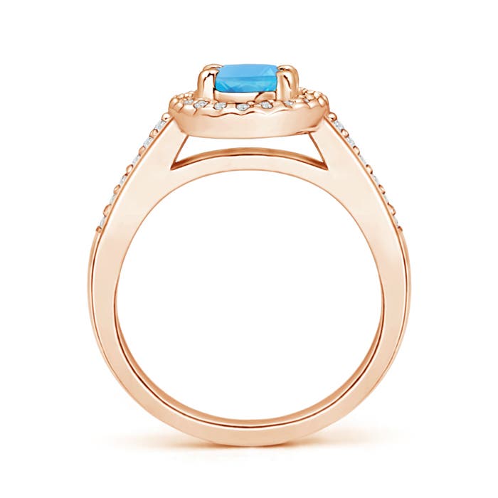 AA - Swiss Blue Topaz / 1.21 CT / 14 KT Rose Gold