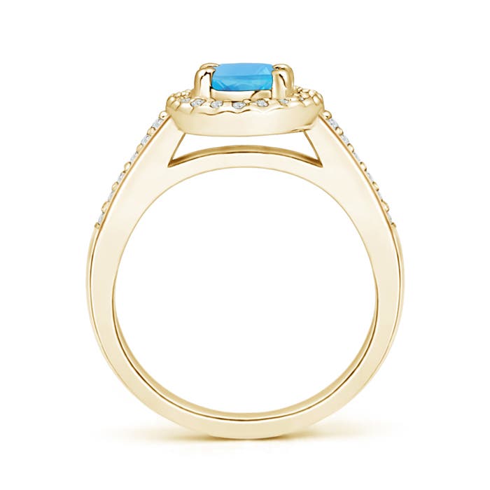 AA - Swiss Blue Topaz / 1.21 CT / 14 KT Yellow Gold