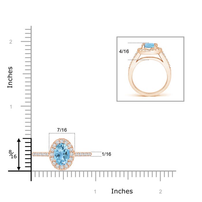 A - Swiss Blue Topaz / 1.82 CT / 14 KT Rose Gold