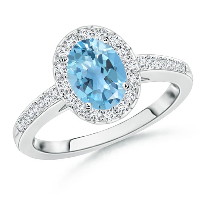 A - Swiss Blue Topaz / 1.82 CT / 14 KT White Gold