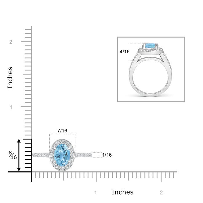 A - Swiss Blue Topaz / 1.82 CT / 14 KT White Gold