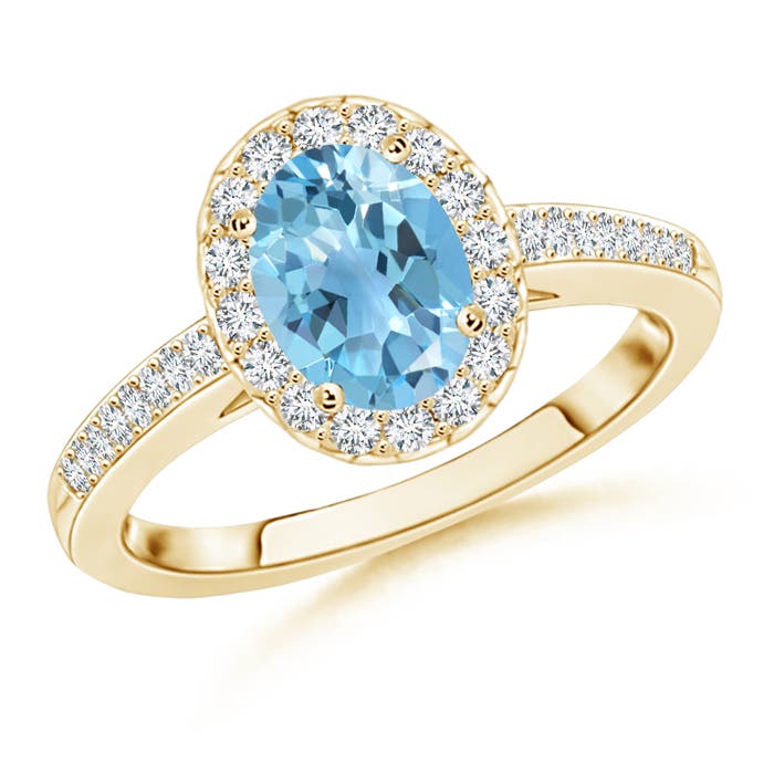 A - Swiss Blue Topaz / 1.82 CT / 14 KT Yellow Gold