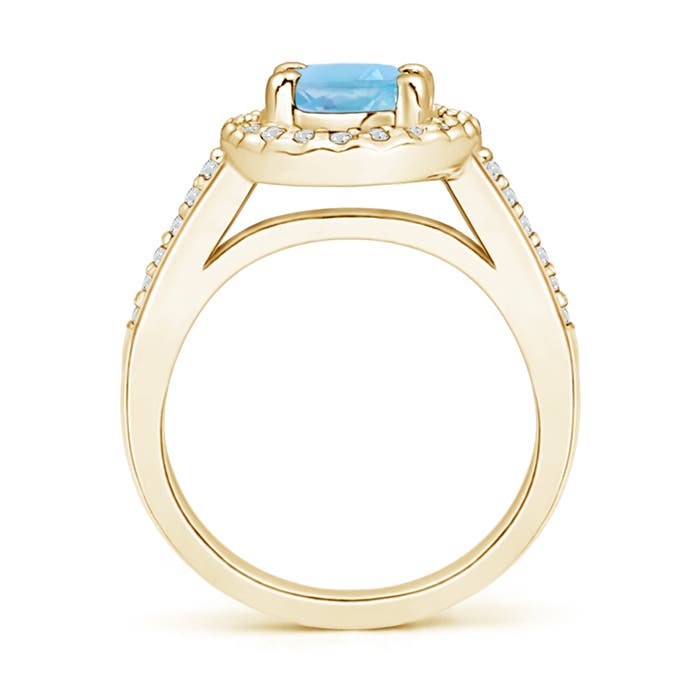 A - Swiss Blue Topaz / 1.82 CT / 14 KT Yellow Gold