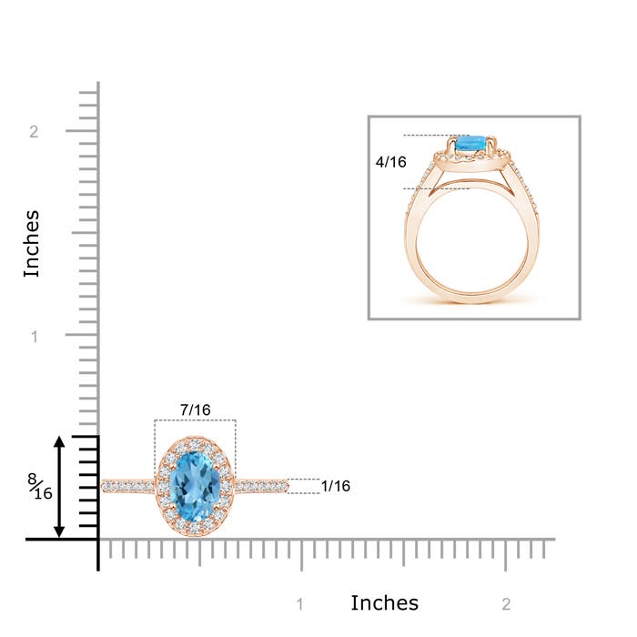 AA - Swiss Blue Topaz / 1.82 CT / 14 KT Rose Gold