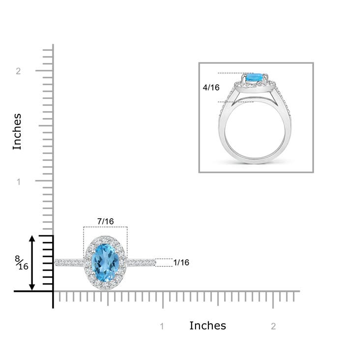 AA - Swiss Blue Topaz / 1.82 CT / 14 KT White Gold