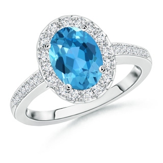 Oval AAA Swiss Blue Topaz