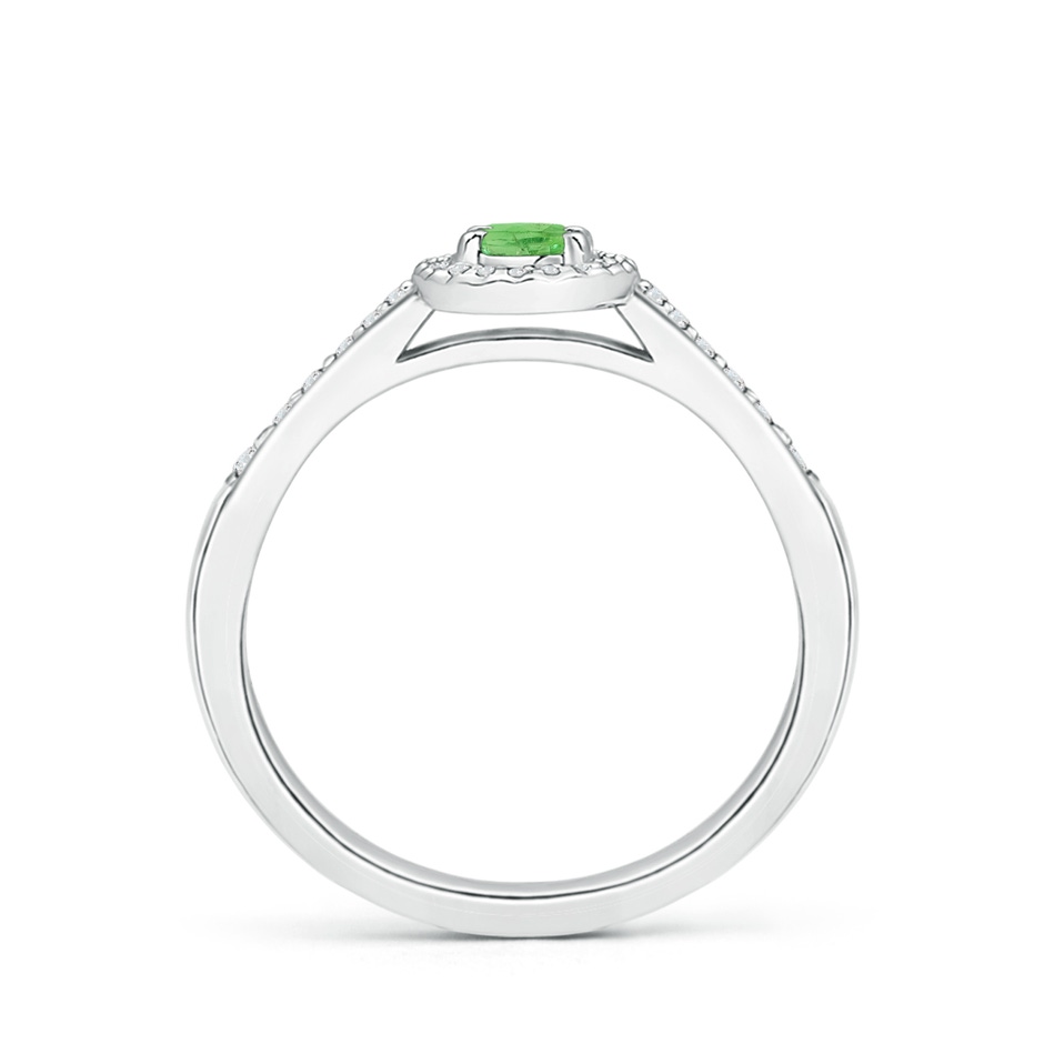 5x3mm A Classic Oval Tsavorite Halo Ring with Diamond Accents in P950 Platinum side 199