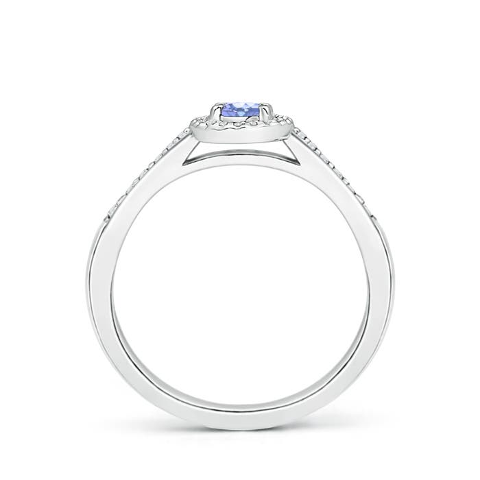 A - Tanzanite / 0.36 CT / 14 KT White Gold