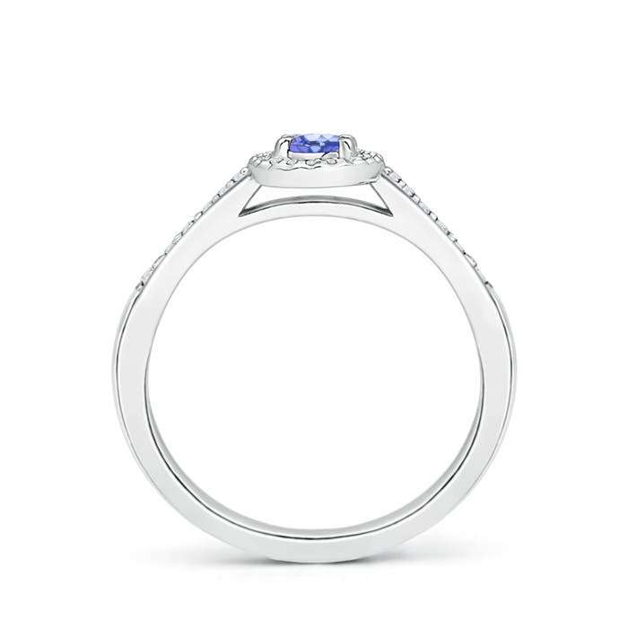 AA - Tanzanite / 0.36 CT / 14 KT White Gold