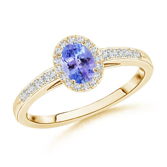 AAA - Tanzanite / 0.36 CT / 14 KT Yellow Gold