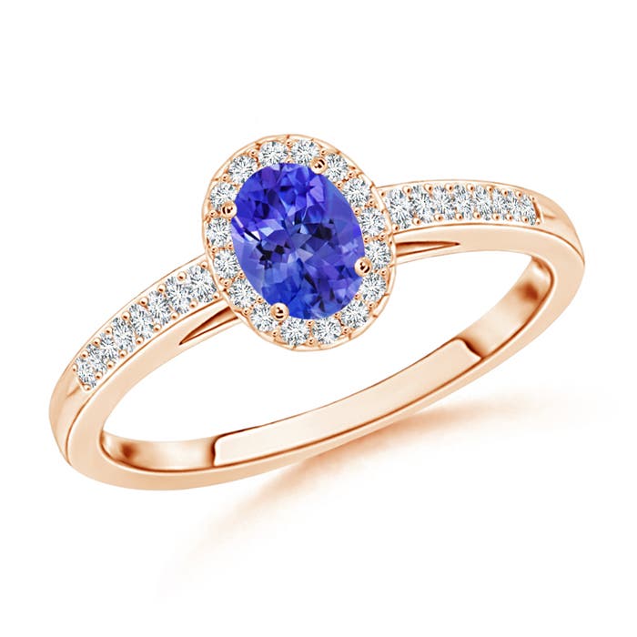 AAAA - Tanzanite / 0.36 CT / 14 KT Rose Gold