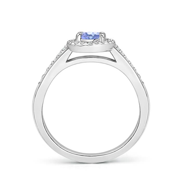 A - Tanzanite / 0.66 CT / 14 KT White Gold