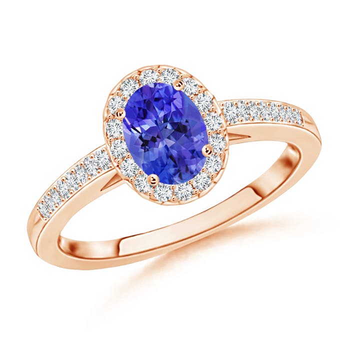 AAAA - Tanzanite / 0.66 CT / 14 KT Rose Gold