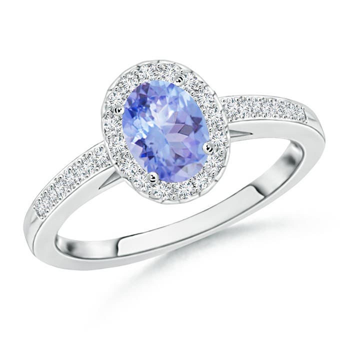 A - Tanzanite / 1.06 CT / 14 KT White Gold