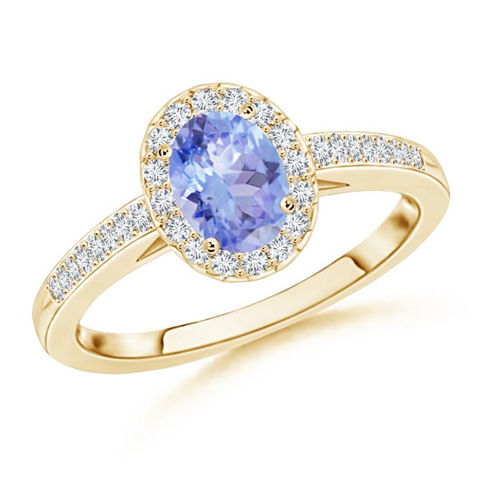 A - Tanzanite / 1.06 CT / 14 KT Yellow Gold