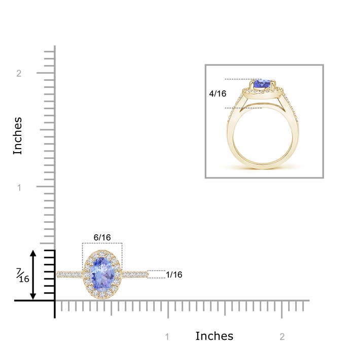 A - Tanzanite / 1.06 CT / 14 KT Yellow Gold