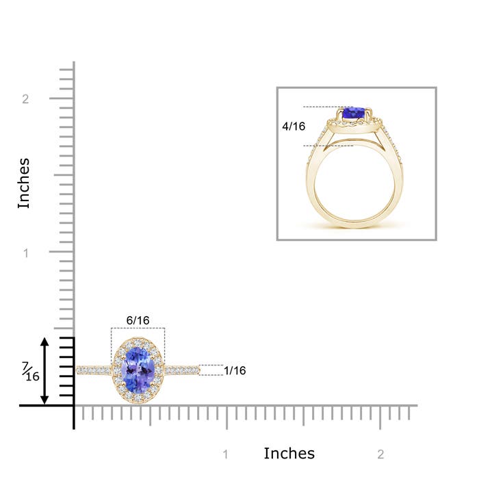 AA - Tanzanite / 1.06 CT / 14 KT Yellow Gold