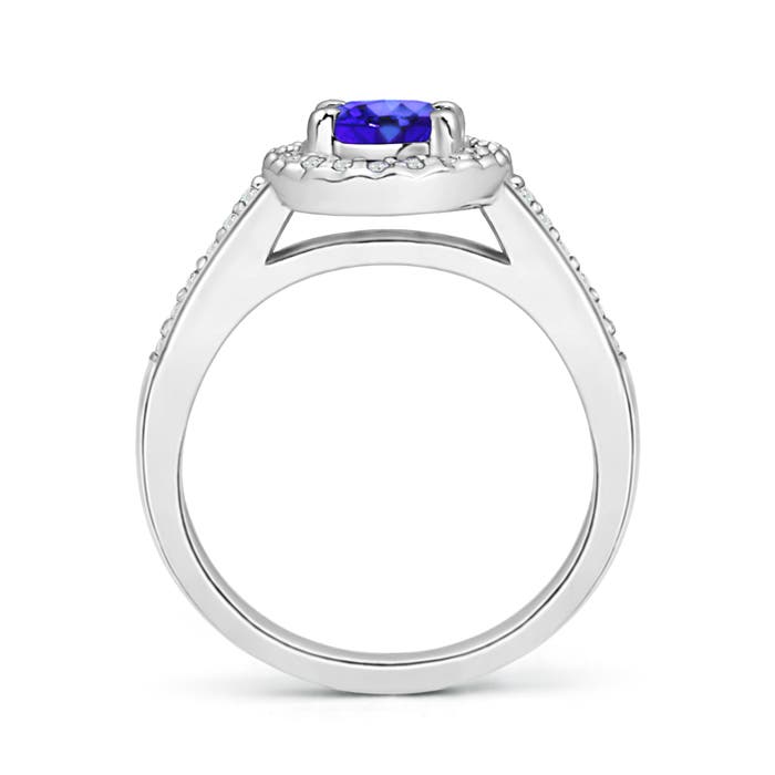 AAA - Tanzanite / 1.06 CT / 14 KT White Gold