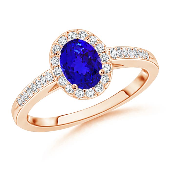 AAAA - Tanzanite / 1.06 CT / 14 KT Rose Gold