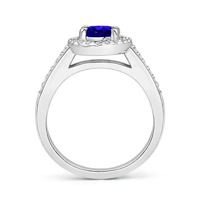 AAAA - Tanzanite / 1.06 CT / 14 KT White Gold