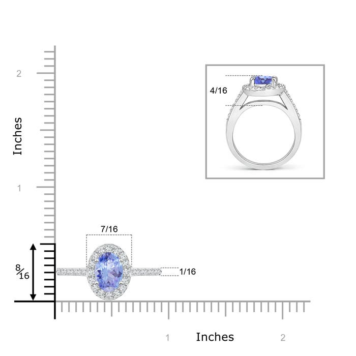 A - Tanzanite / 1.57 CT / 14 KT White Gold