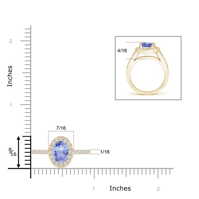 A - Tanzanite / 1.57 CT / 14 KT Yellow Gold