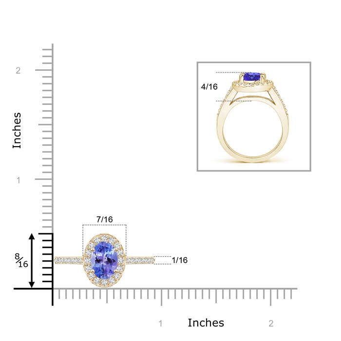 AA - Tanzanite / 1.57 CT / 14 KT Yellow Gold