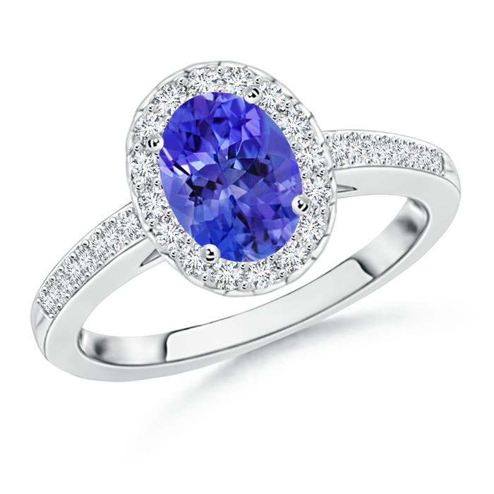 AAA - Tanzanite / 1.57 CT / 14 KT White Gold