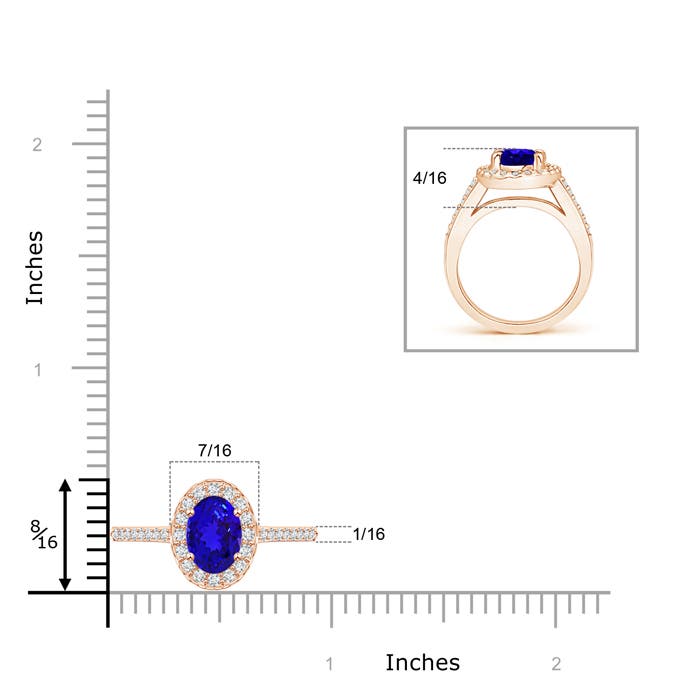 AAAA - Tanzanite / 1.57 CT / 14 KT Rose Gold