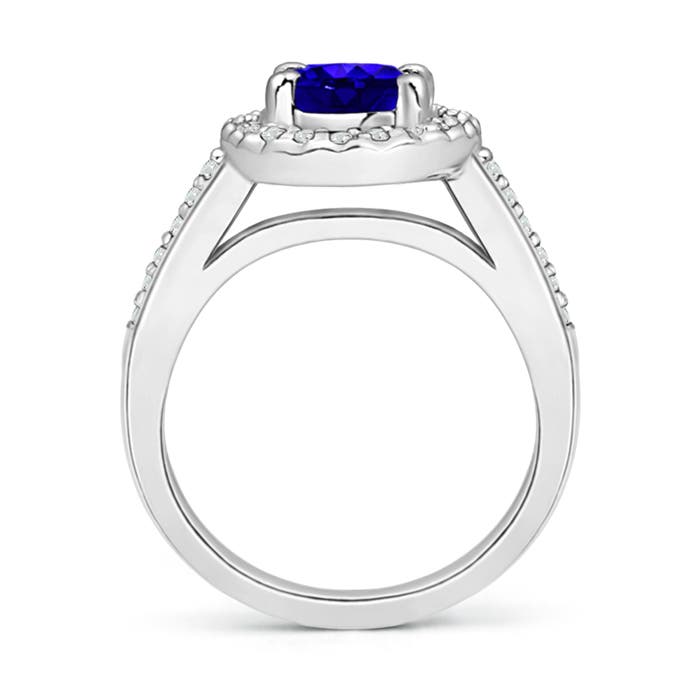 AAAA - Tanzanite / 1.57 CT / 14 KT White Gold