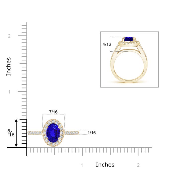 AAAA - Tanzanite / 1.57 CT / 14 KT Yellow Gold