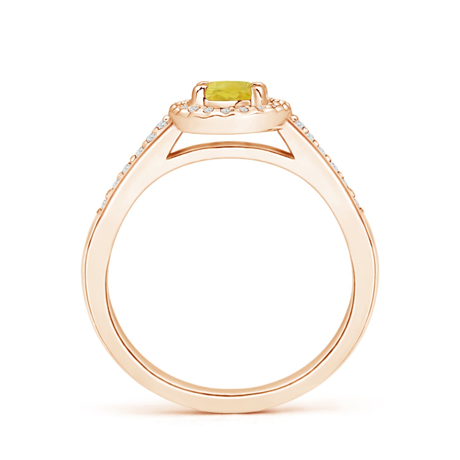 A - Yellow Sapphire / 0.87 CT / 14 KT Rose Gold