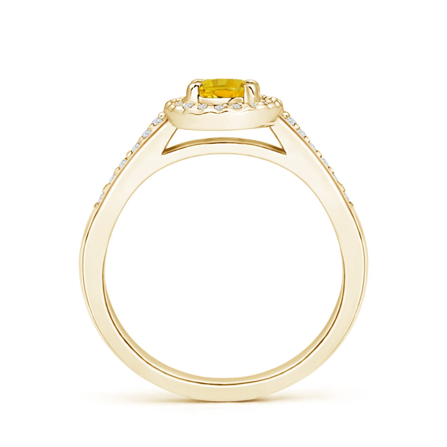 AAAA - Yellow Sapphire / 0.87 CT / 14 KT Yellow Gold