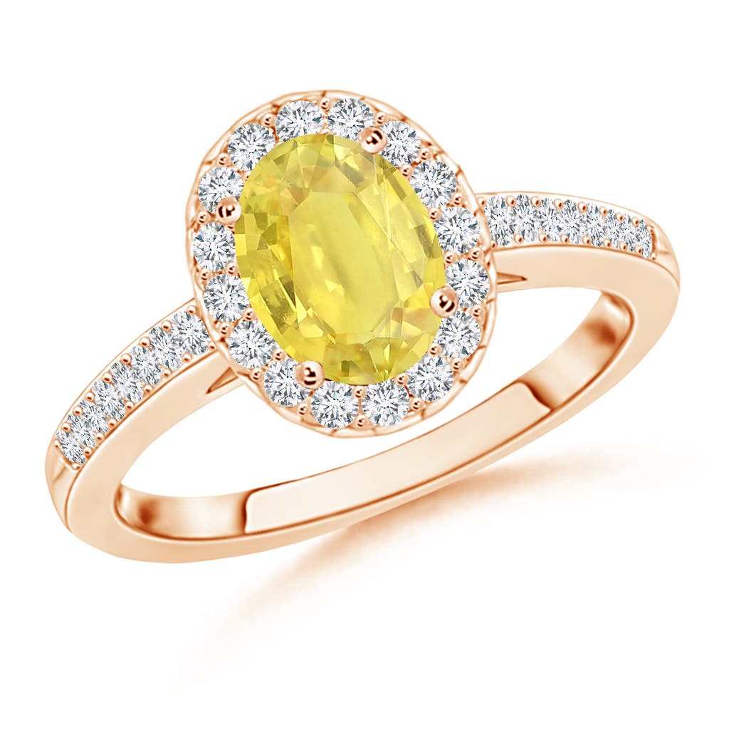 A - Yellow Sapphire / 1.26 CT / 14 KT Rose Gold