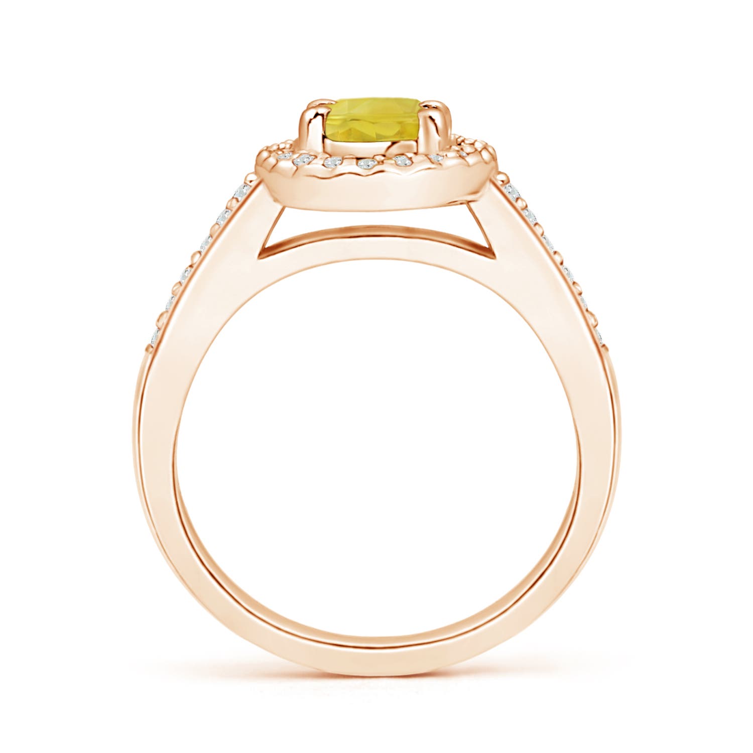 A - Yellow Sapphire / 1.26 CT / 14 KT Rose Gold