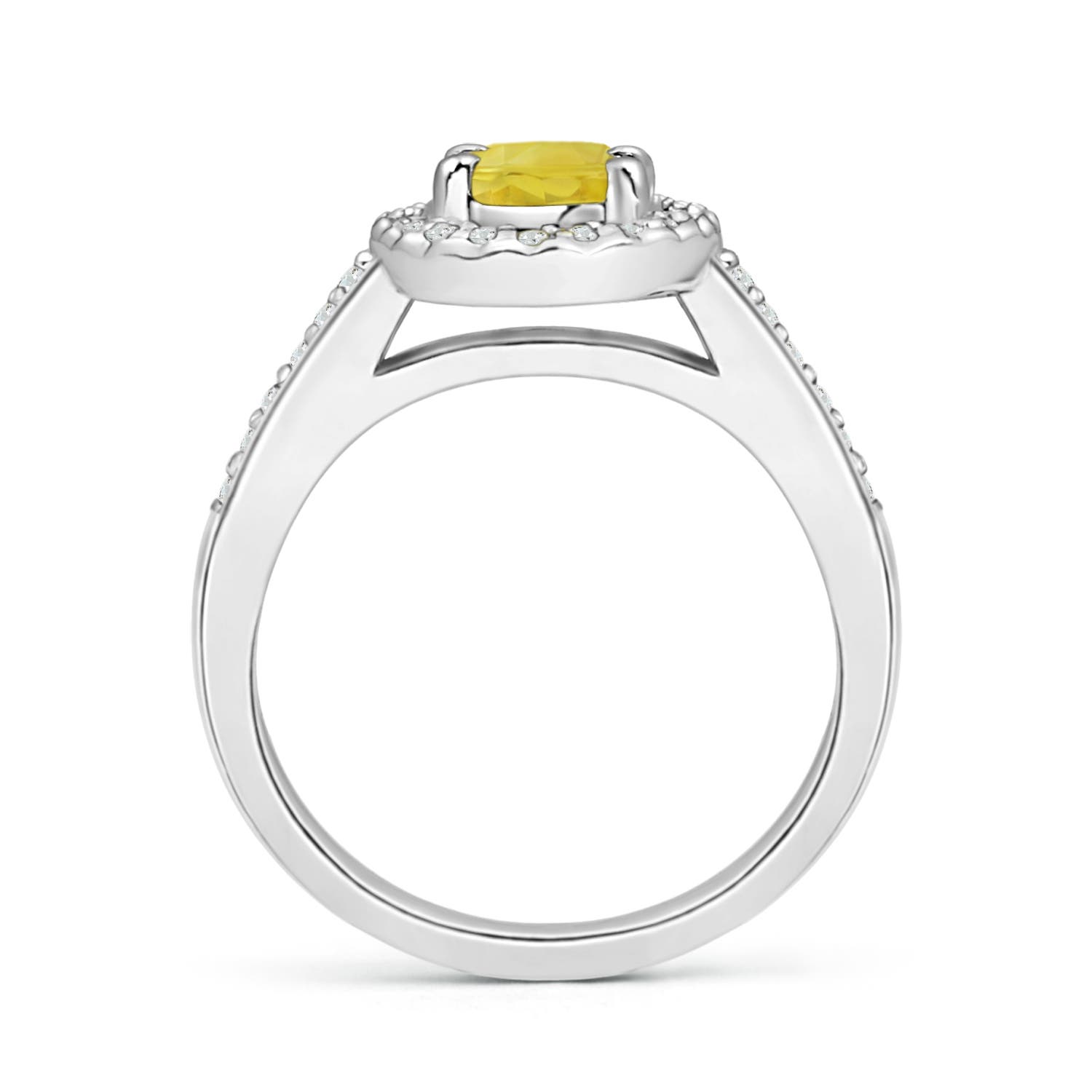 A - Yellow Sapphire / 1.26 CT / 14 KT White Gold