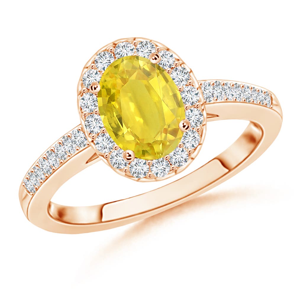 AA - Yellow Sapphire / 1.26 CT / 14 KT Rose Gold