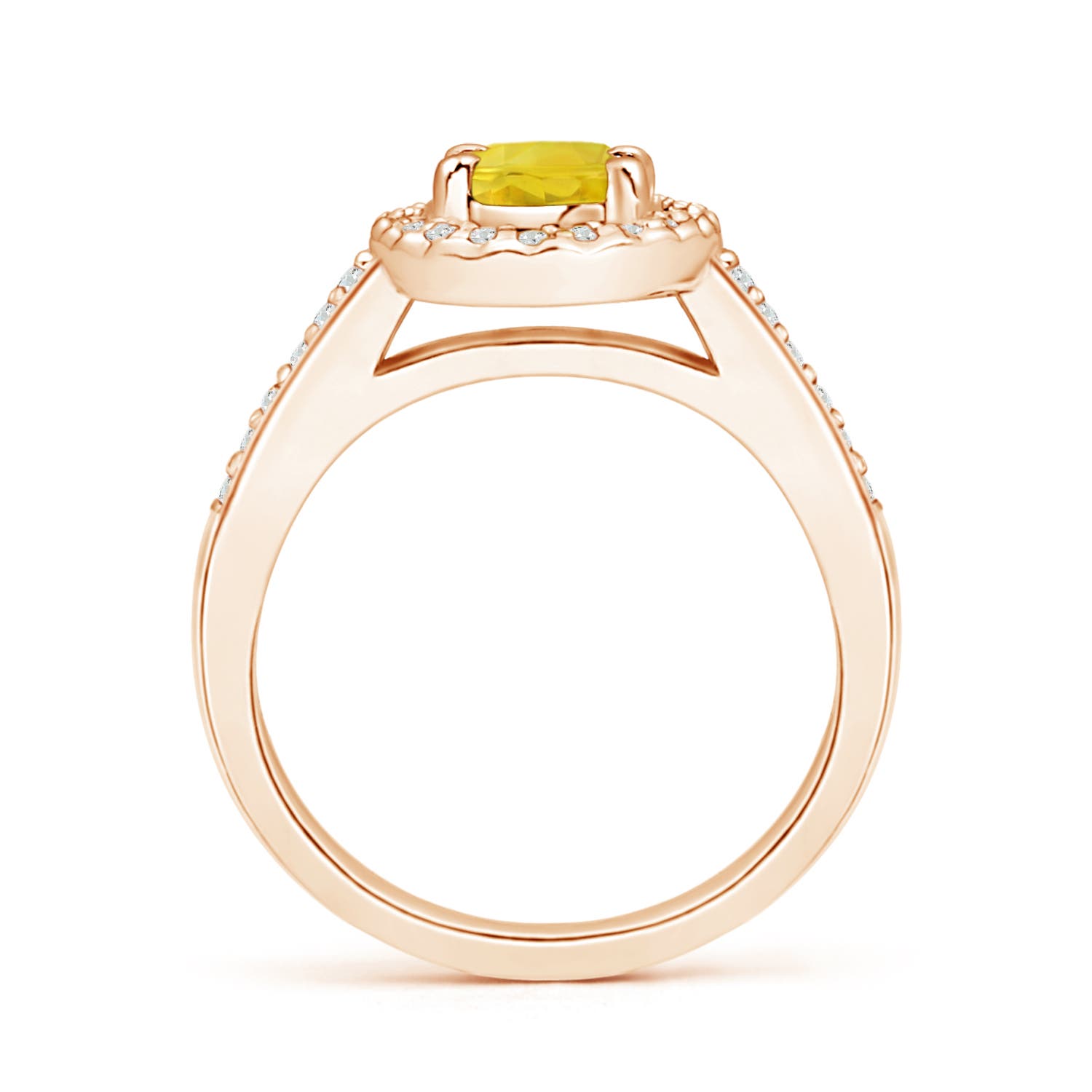 AA - Yellow Sapphire / 1.26 CT / 14 KT Rose Gold