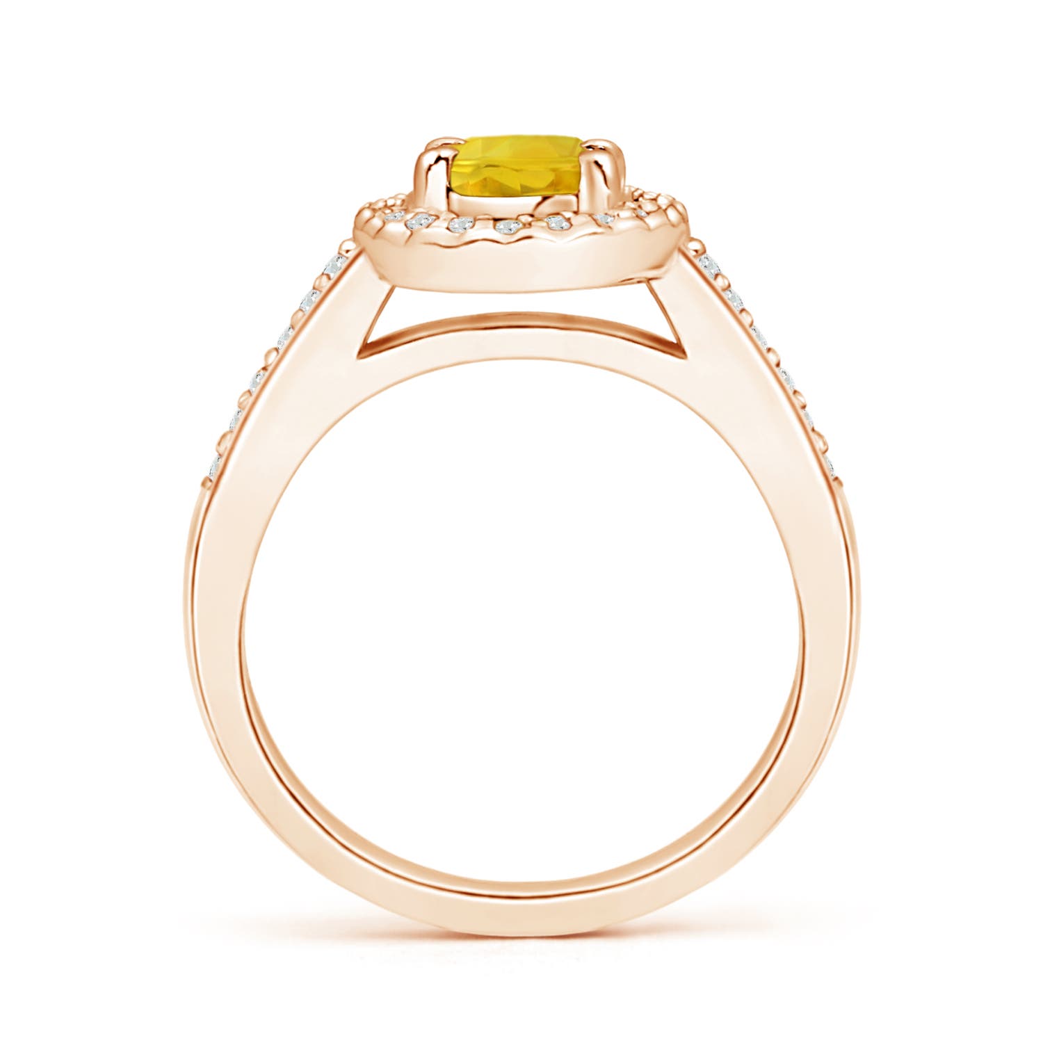 AAA - Yellow Sapphire / 1.26 CT / 14 KT Rose Gold