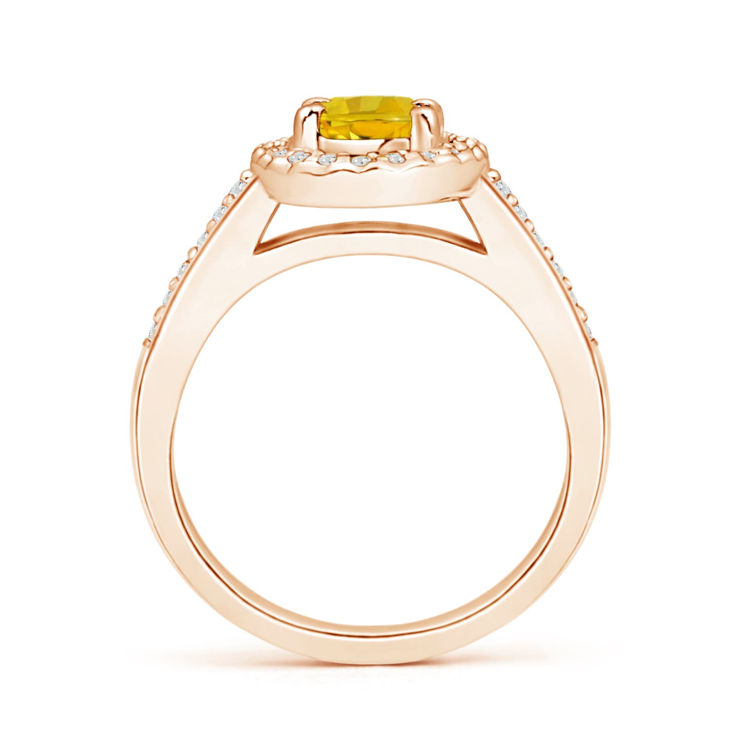 AAAA - Yellow Sapphire / 1.26 CT / 14 KT Rose Gold