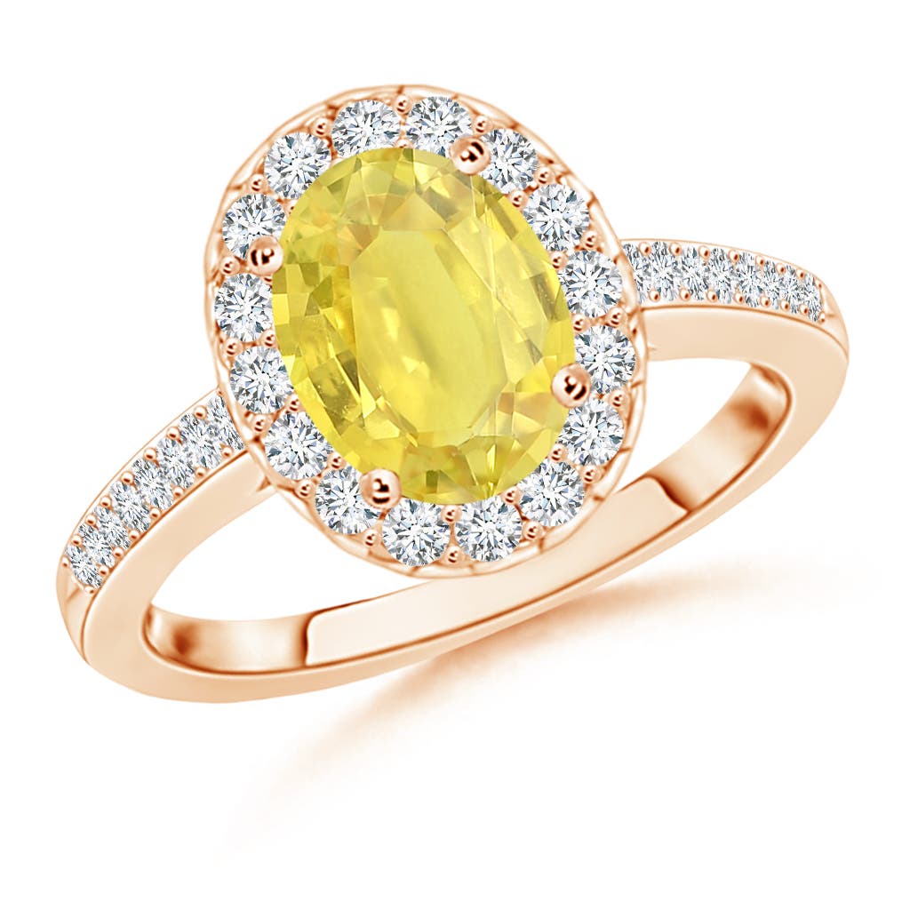 A - Yellow Sapphire / 1.82 CT / 14 KT Rose Gold