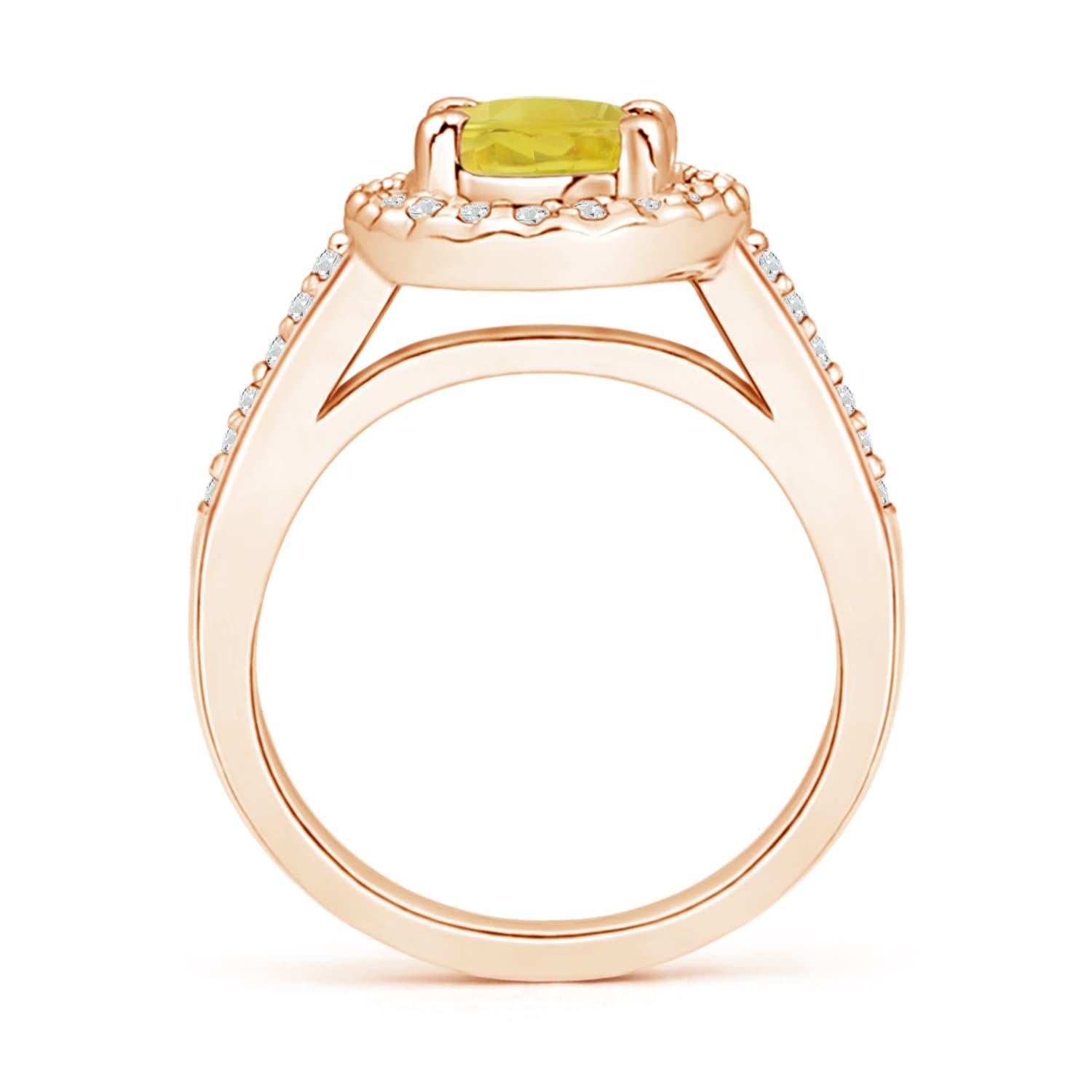 A - Yellow Sapphire / 1.82 CT / 14 KT Rose Gold